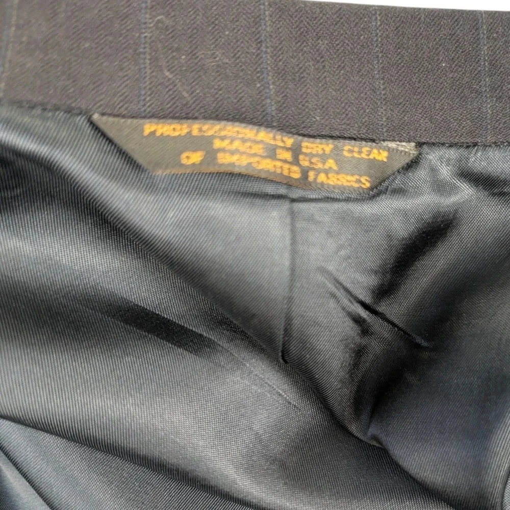 Botany 500 Couture Mens 52R Pinstripe Suit Charcoal Gray Wool Blend 2-Piece USA